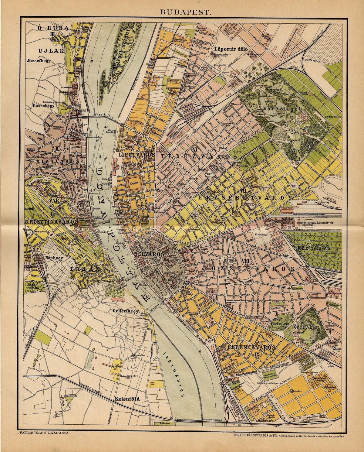 Budapest historical map