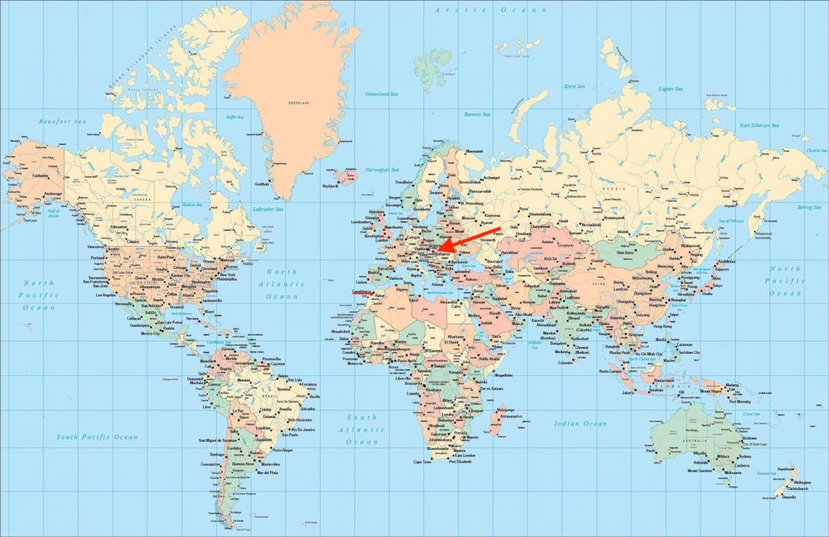 Budapest location on world map