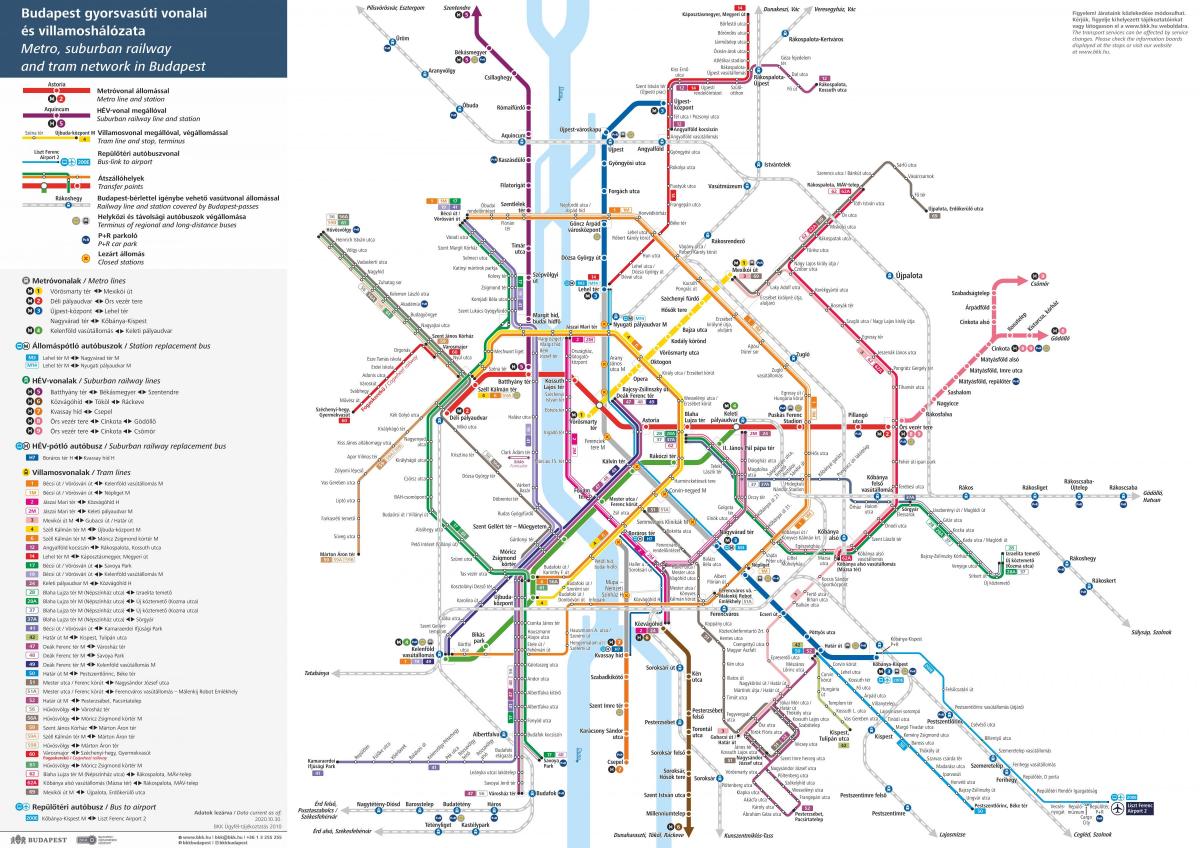 Budapest railway stations map