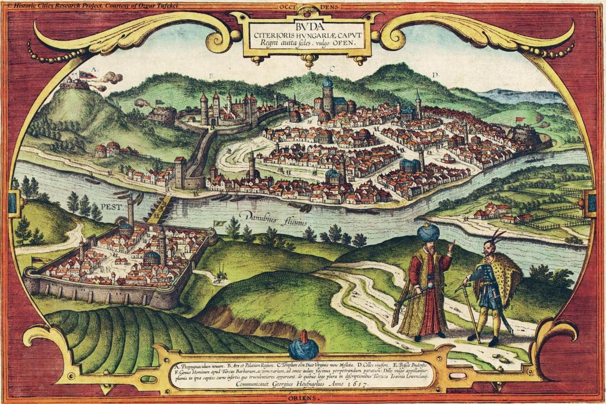 Budapest antique map