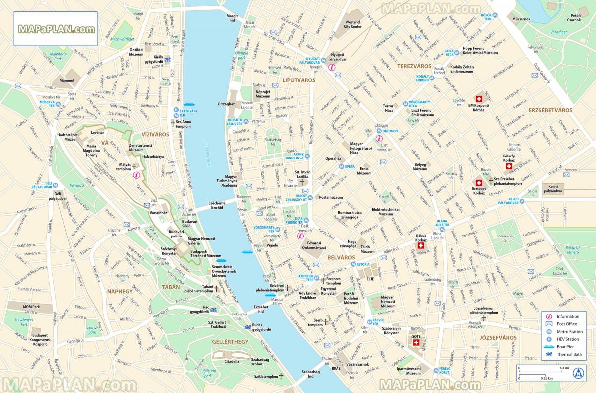 Budapest walking tours map